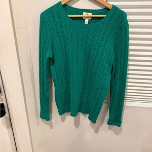 St. John's Bay Teal Cable Knit Sweater